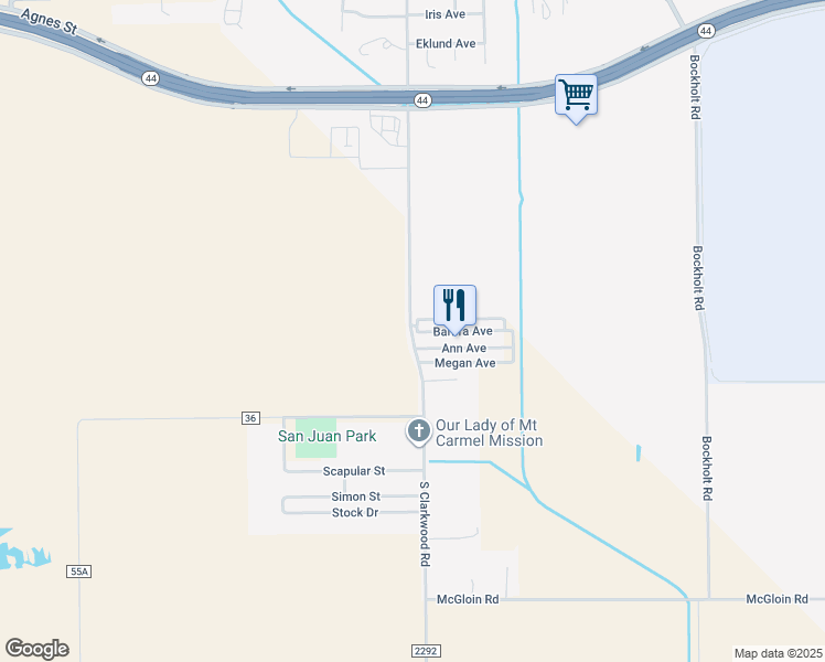 map of restaurants, bars, coffee shops, grocery stores, and more near 700 South Clarkwood Road in Corpus Christi