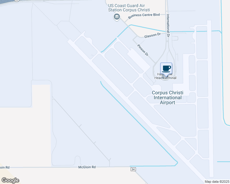 map of restaurants, bars, coffee shops, grocery stores, and more near 1000 International Drive in Corpus Christi