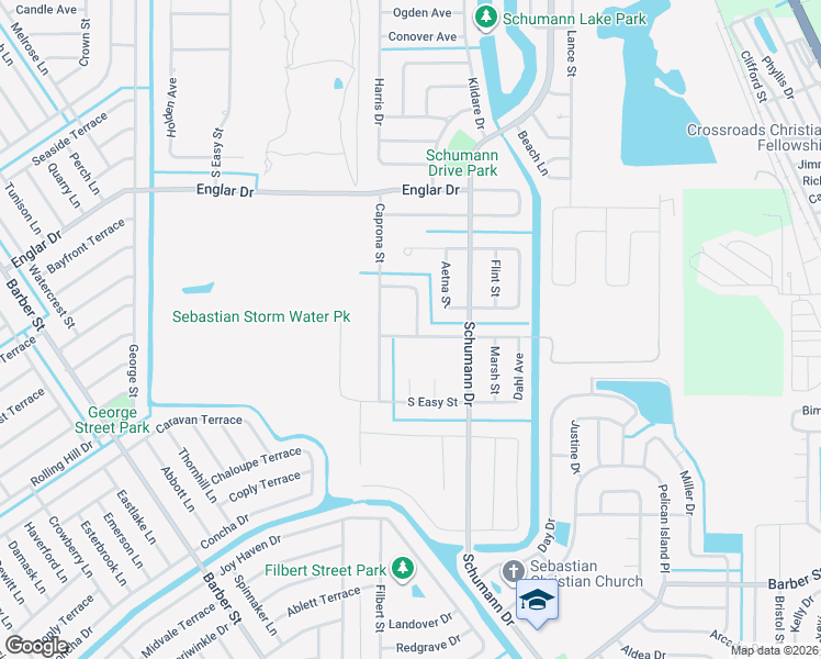 map of restaurants, bars, coffee shops, grocery stores, and more near 178 Empress Avenue in Sebastian