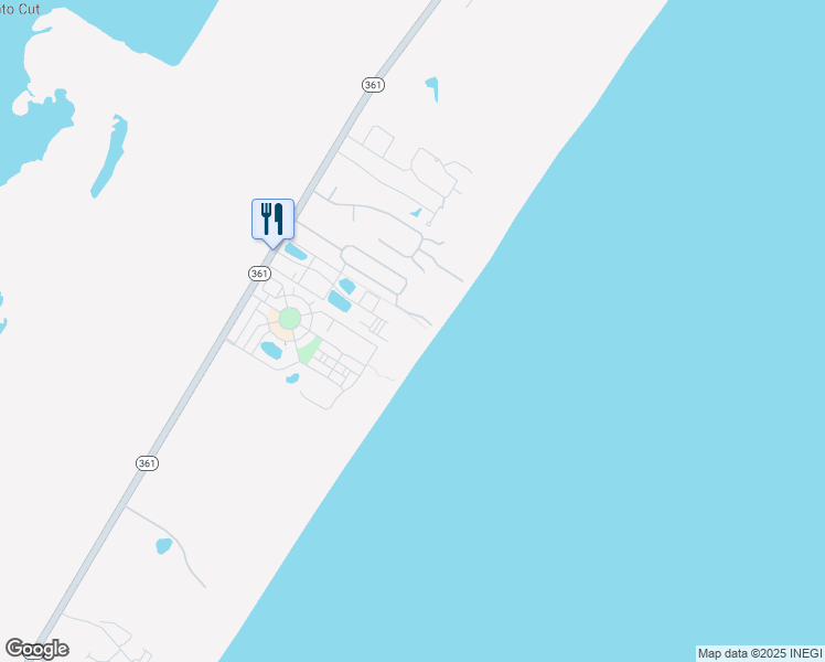 map of restaurants, bars, coffee shops, grocery stores, and more near 284 Beachwalk Lane in Port Aransas