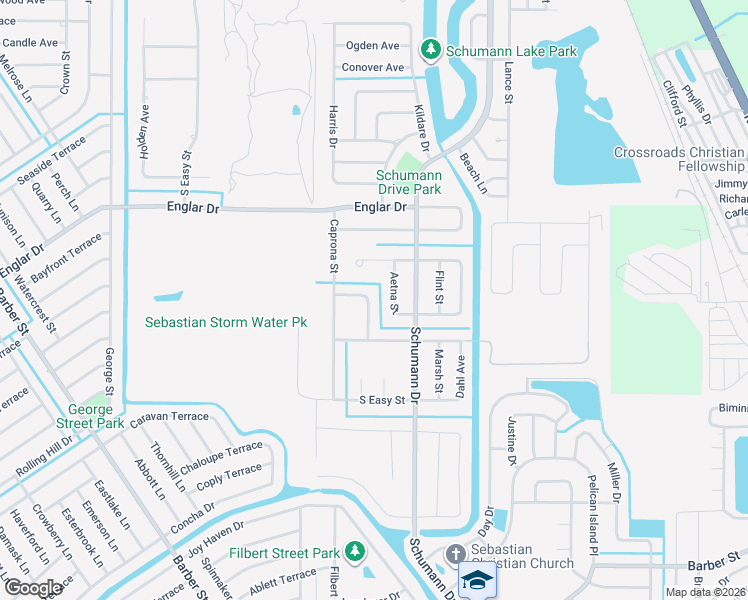 map of restaurants, bars, coffee shops, grocery stores, and more near 110 Ormond Court in Sebastian