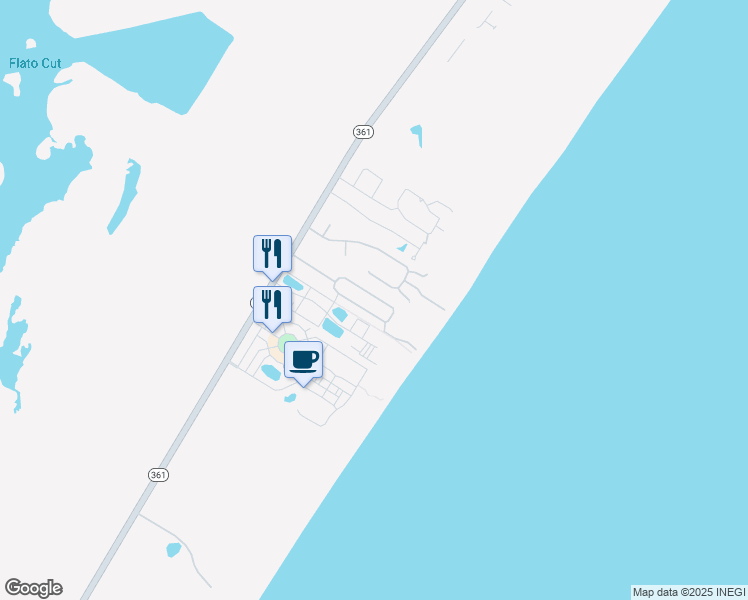 map of restaurants, bars, coffee shops, grocery stores, and more near 242 Beachwalk Lane in Port Aransas