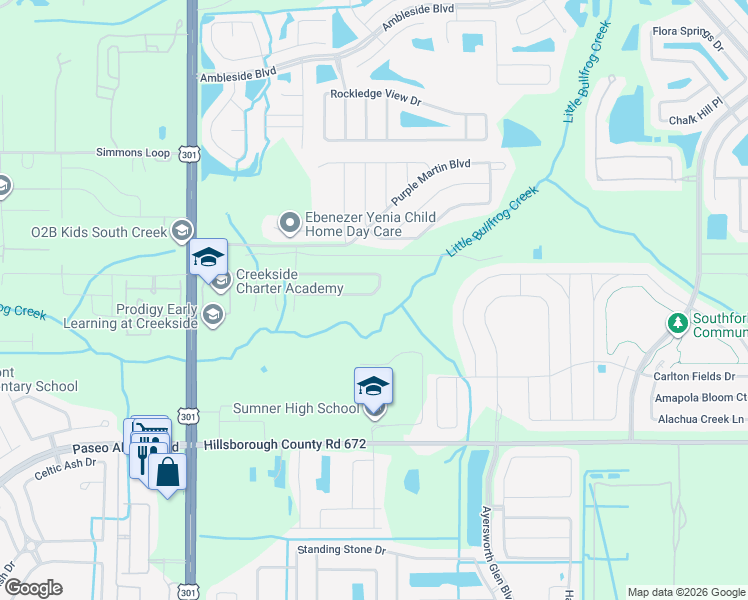 map of restaurants, bars, coffee shops, grocery stores, and more near 10708 Shady Preserve Drive in Riverview