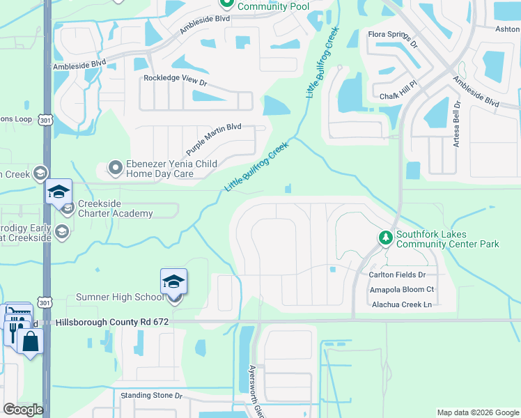 map of restaurants, bars, coffee shops, grocery stores, and more near 11169 Leland Groves Drive in Riverview