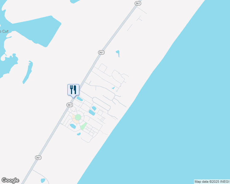 map of restaurants, bars, coffee shops, grocery stores, and more near 255 Keewaydin Lane in Port Aransas