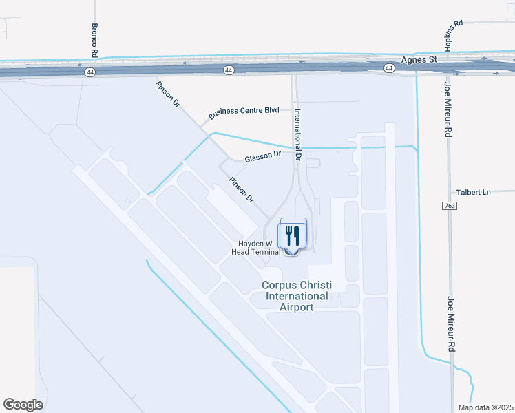 map of restaurants, bars, coffee shops, grocery stores, and more near 474 Pinson Drive in Corpus Christi