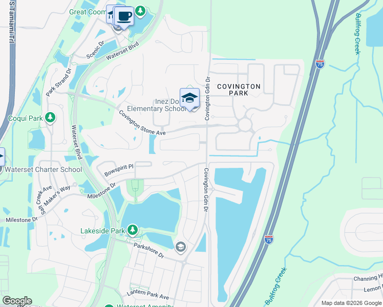 map of restaurants, bars, coffee shops, grocery stores, and more near 7551 Oxford Garden Circle in Apollo Beach