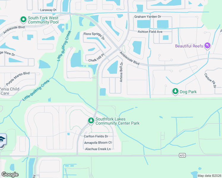 map of restaurants, bars, coffee shops, grocery stores, and more near 13616 Artesa Bell Drive in Riverview