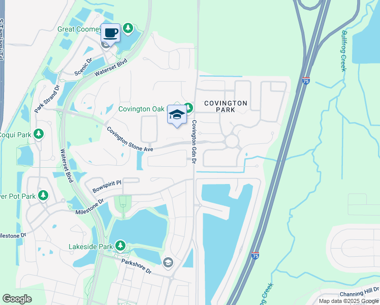 map of restaurants, bars, coffee shops, grocery stores, and more near 7407 Oxford Garden Circle in Apollo Beach