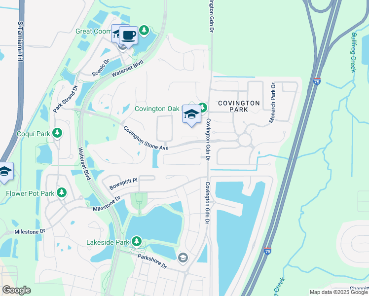 map of restaurants, bars, coffee shops, grocery stores, and more near 7423 Oxford Garden Circle in Apollo Beach