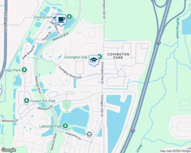map of restaurants, bars, coffee shops, grocery stores, and more near 7423 Oxford Garden Circle in Apollo Beach