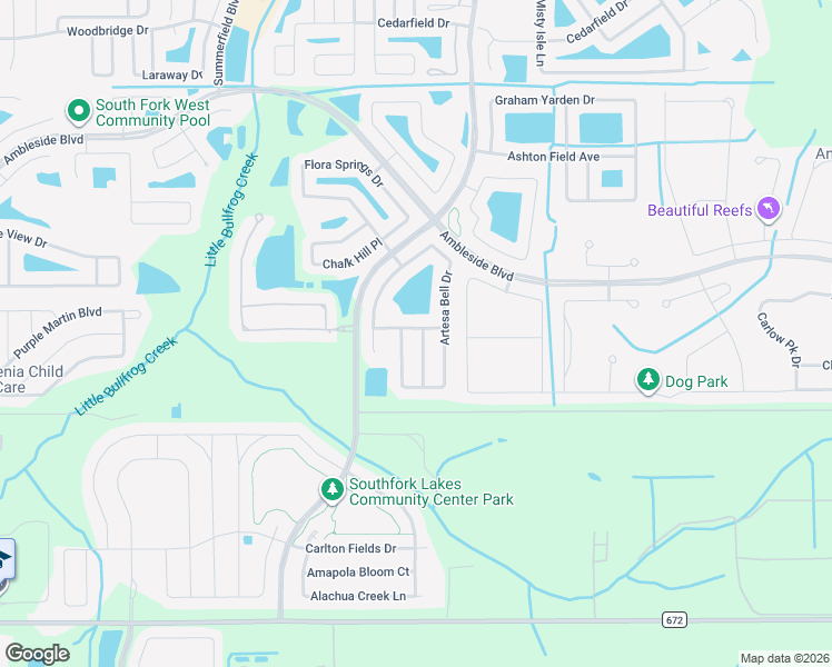 map of restaurants, bars, coffee shops, grocery stores, and more near 13901 Collier Rock Place in Riverview