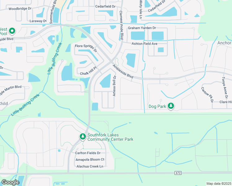map of restaurants, bars, coffee shops, grocery stores, and more near 13659 Artesa Bell Drive in Riverview