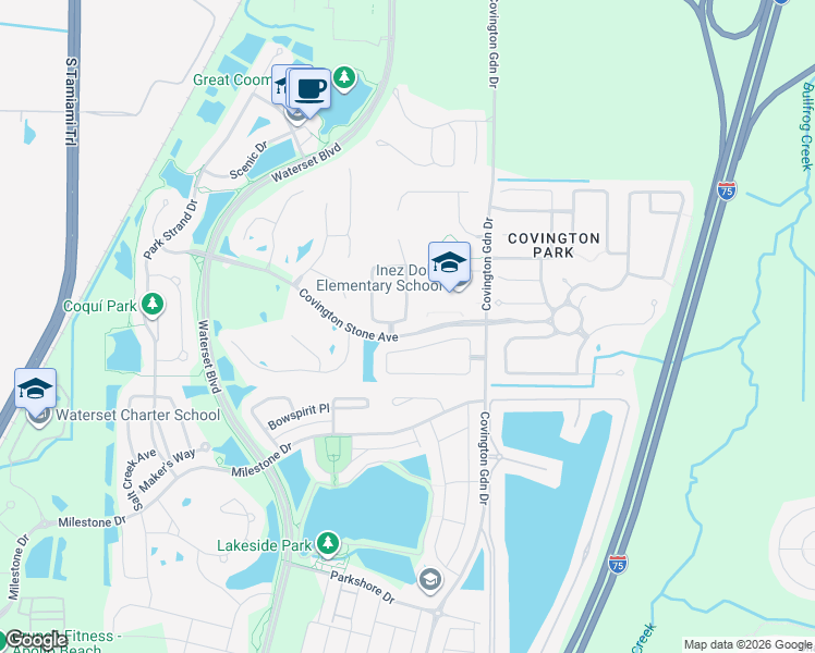 map of restaurants, bars, coffee shops, grocery stores, and more near 6705 Cambridge Park Drive in Apollo Beach