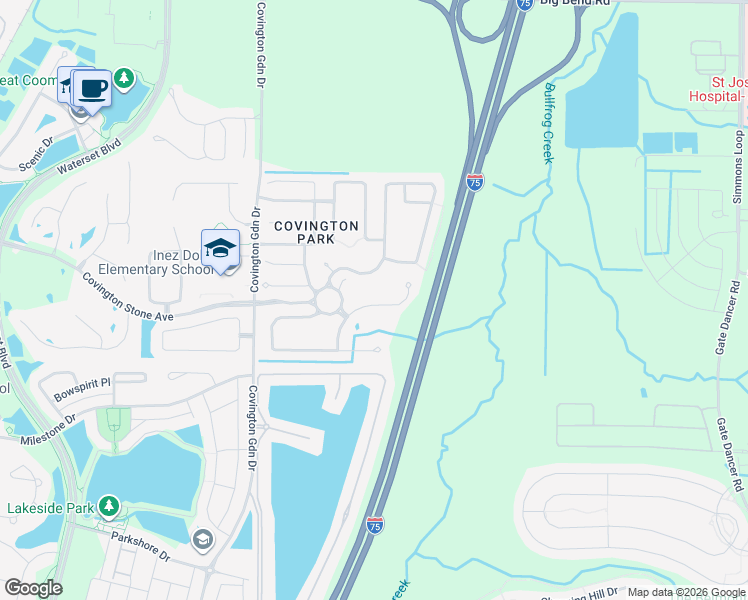 map of restaurants, bars, coffee shops, grocery stores, and more near 6712 Brighton Park Drive in Apollo Beach