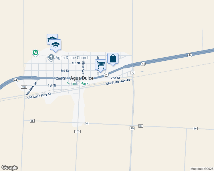 map of restaurants, bars, coffee shops, grocery stores, and more near in Agua Dulce