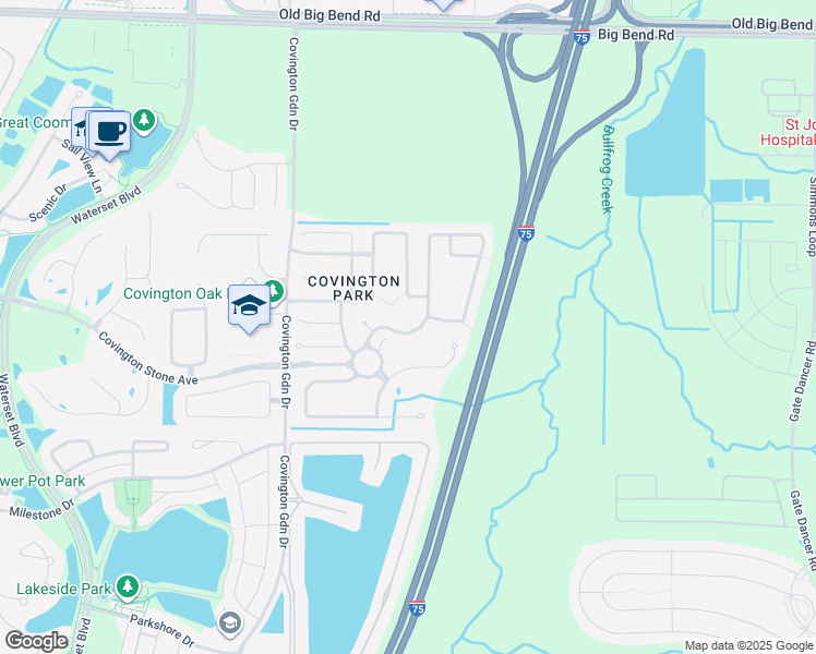 map of restaurants, bars, coffee shops, grocery stores, and more near 6728 Monarch Park Drive in Apollo Beach