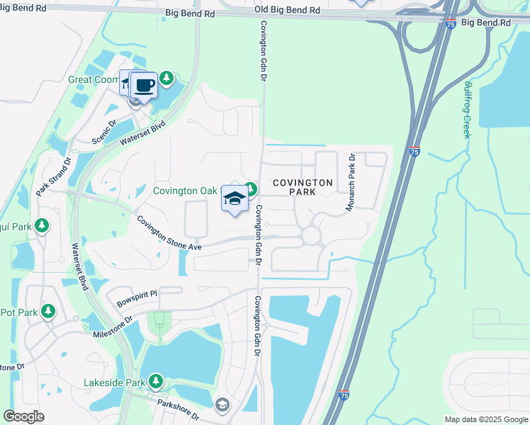 map of restaurants, bars, coffee shops, grocery stores, and more near 7601 Hampshire Garden Place in Apollo Beach