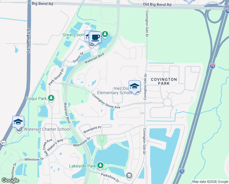 map of restaurants, bars, coffee shops, grocery stores, and more near 6628 Cambridge Park Drive in Apollo Beach
