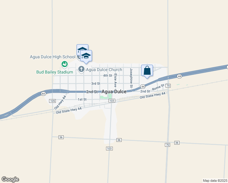 map of restaurants, bars, coffee shops, grocery stores, and more near 1308 Longhorn Drive in Agua Dulce