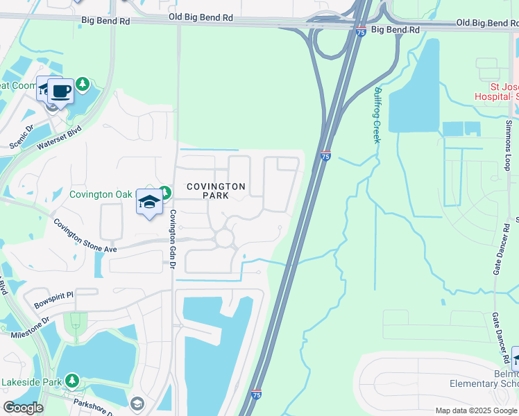 map of restaurants, bars, coffee shops, grocery stores, and more near 6744 Monarch Park Drive in Apollo Beach