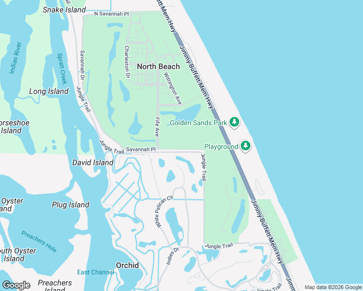 map of restaurants, bars, coffee shops, grocery stores, and more near 3030 Savannah Drive in Vero Beach