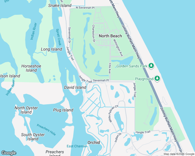 map of restaurants, bars, coffee shops, grocery stores, and more near 3300 Savannah Drive in Vero Beach