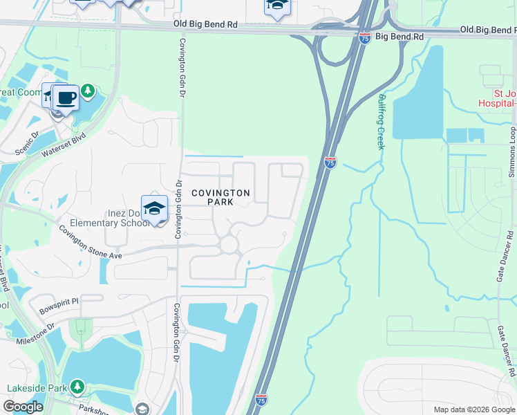 map of restaurants, bars, coffee shops, grocery stores, and more near 7883 Bristol Park Drive in Apollo Beach