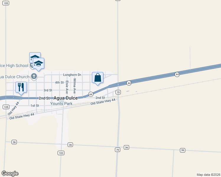 map of restaurants, bars, coffee shops, grocery stores, and more near 230 Texas 44 in Corpus Christi