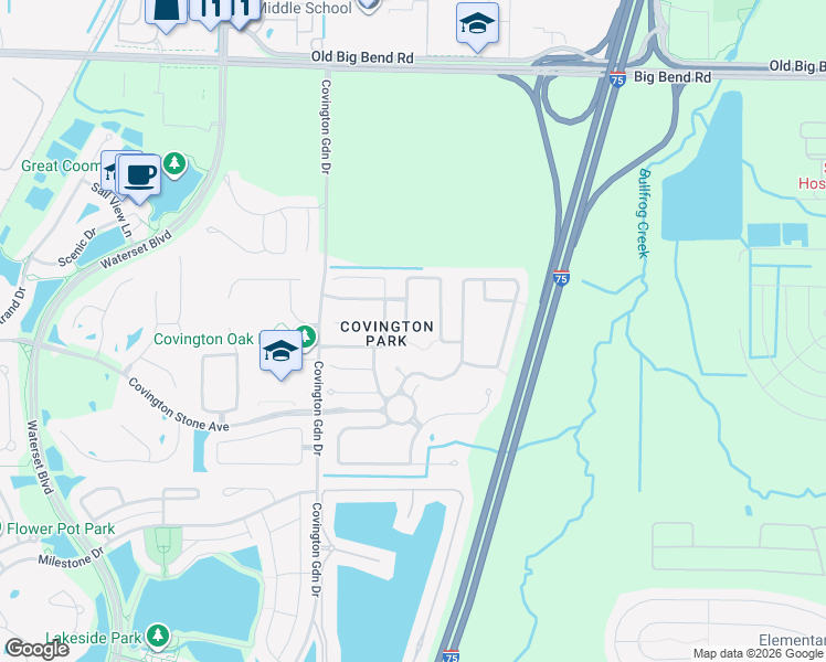 map of restaurants, bars, coffee shops, grocery stores, and more near 7729 Bristol Park Drive in Apollo Beach