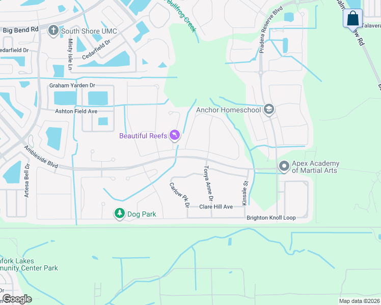 map of restaurants, bars, coffee shops, grocery stores, and more near 11745 Sunburst Marble Road in Riverview