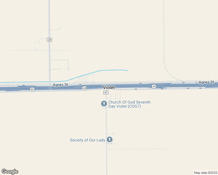 map of restaurants, bars, coffee shops, grocery stores, and more near in Violet
