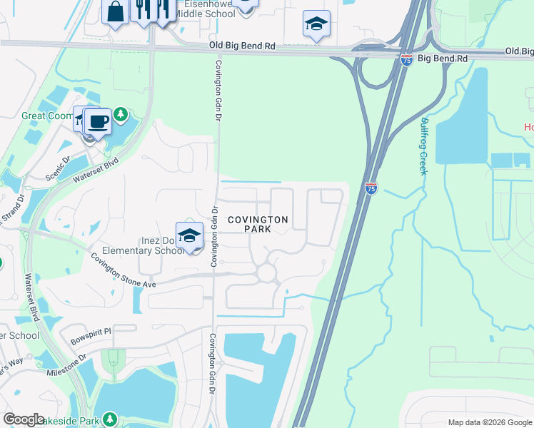 map of restaurants, bars, coffee shops, grocery stores, and more near 7738 Bristol Park Drive in Apollo Beach
