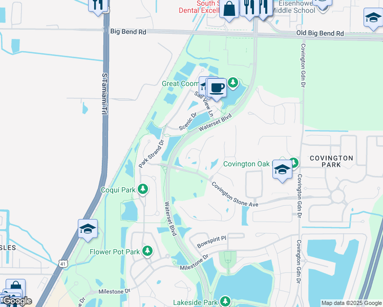 map of restaurants, bars, coffee shops, grocery stores, and more near 7113 Cromwell Park Lane in Apollo Beach