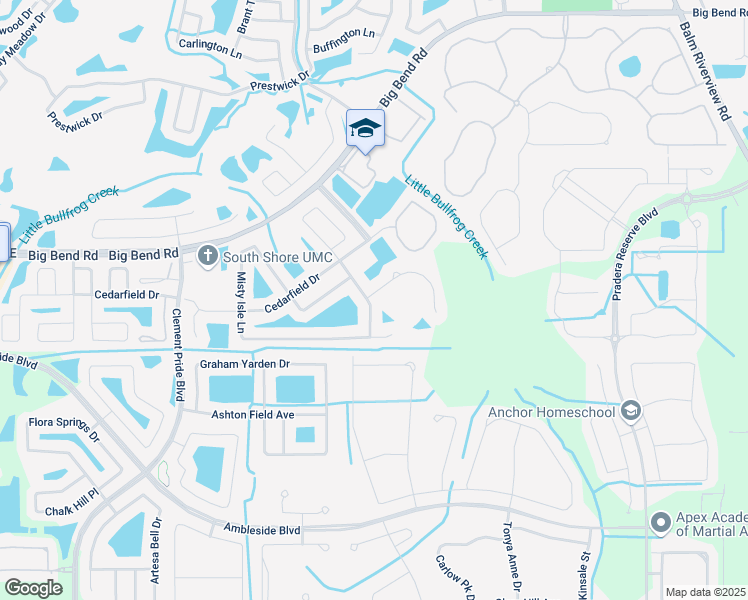 map of restaurants, bars, coffee shops, grocery stores, and more near 11601 Tropical Isle Lane in Riverview