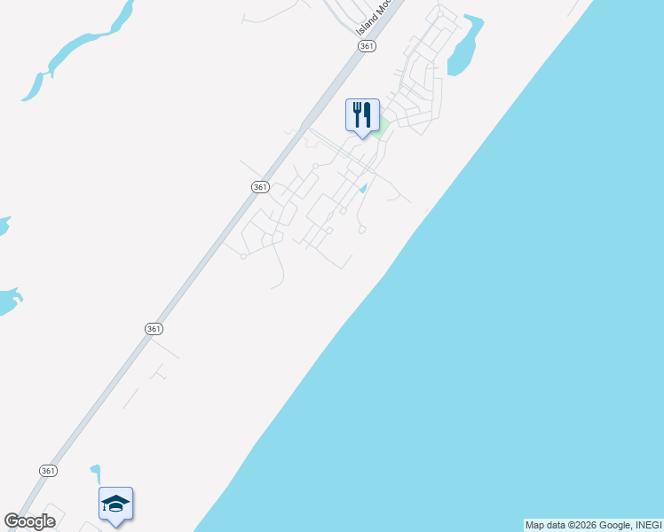 map of restaurants, bars, coffee shops, grocery stores, and more near 724 Silverleaf Street in Port Aransas