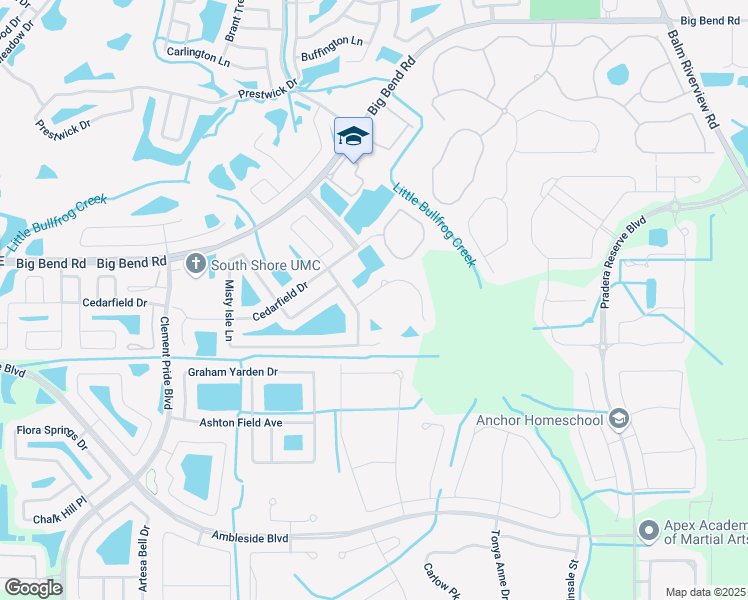 map of restaurants, bars, coffee shops, grocery stores, and more near 11601 Tropical Isle Lane in Riverview
