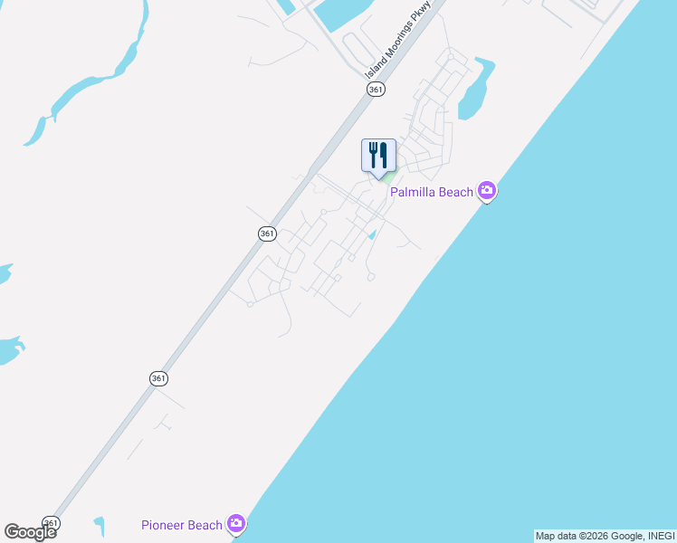 map of restaurants, bars, coffee shops, grocery stores, and more near 648 King's Crown Lane in Port Aransas