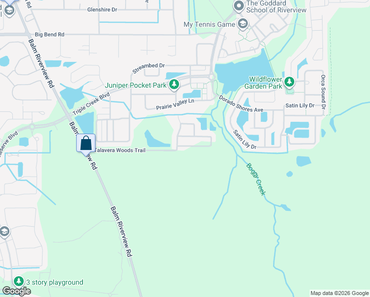 map of restaurants, bars, coffee shops, grocery stores, and more near 12407 Brick Cobblestone Drive in Riverview