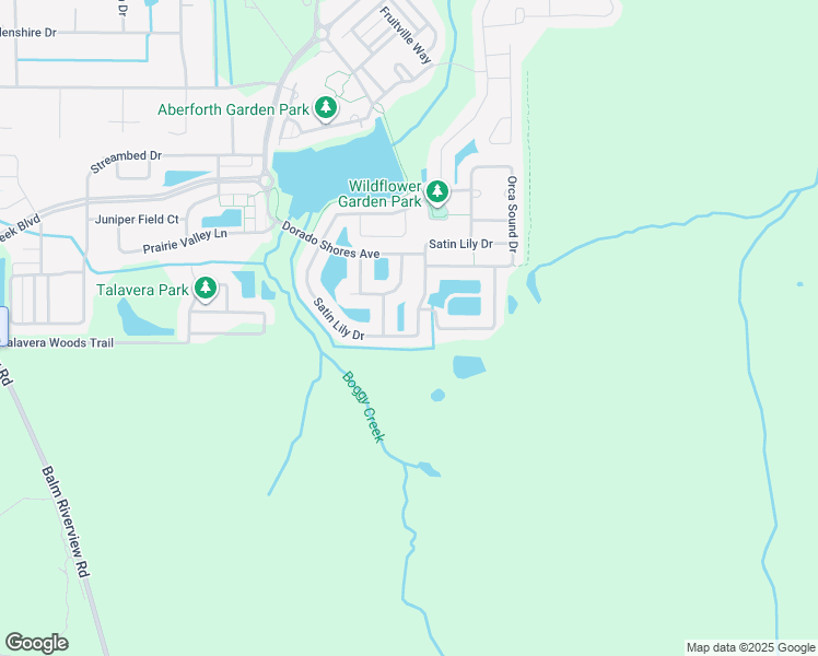 map of restaurants, bars, coffee shops, grocery stores, and more near 13028 Satin Lily Drive in Riverview