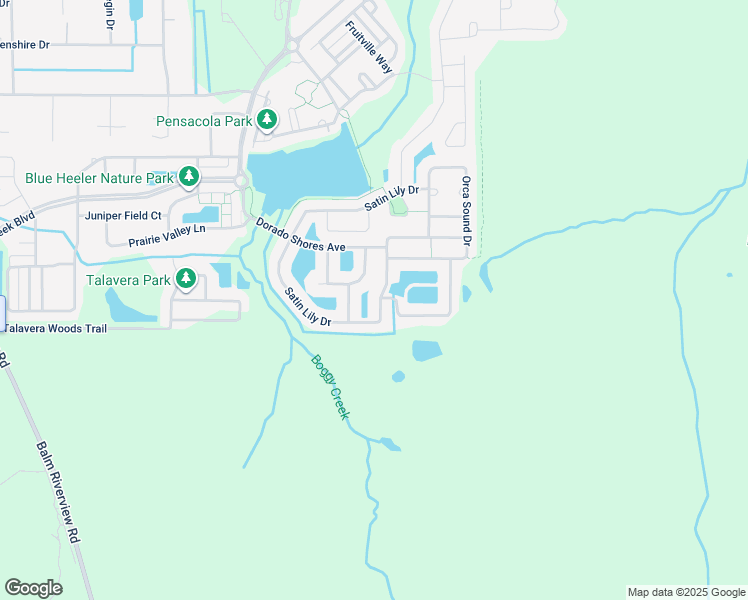 map of restaurants, bars, coffee shops, grocery stores, and more near 13028 Satin Lily Drive in Riverview