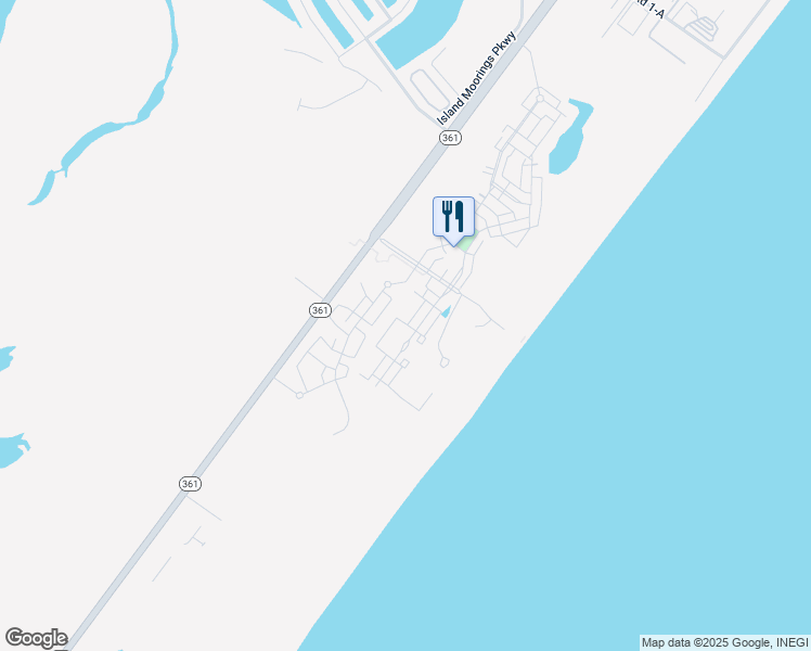 map of restaurants, bars, coffee shops, grocery stores, and more near Sunrise Avenue in Port Aransas