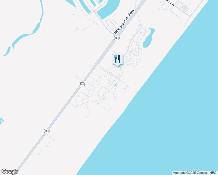 map of restaurants, bars, coffee shops, grocery stores, and more near Sunrise Avenue in Port Aransas