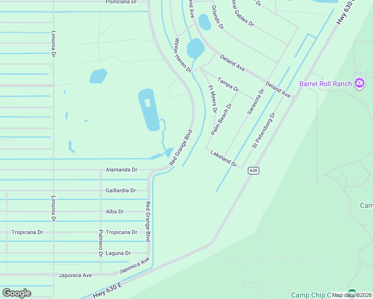 map of restaurants, bars, coffee shops, grocery stores, and more near 10 Red Grange Boulevard in Indian Lake Estates