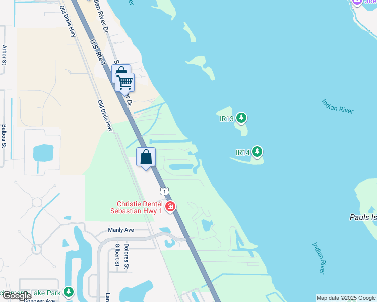 map of restaurants, bars, coffee shops, grocery stores, and more near 6688 110th Street in Sebastian