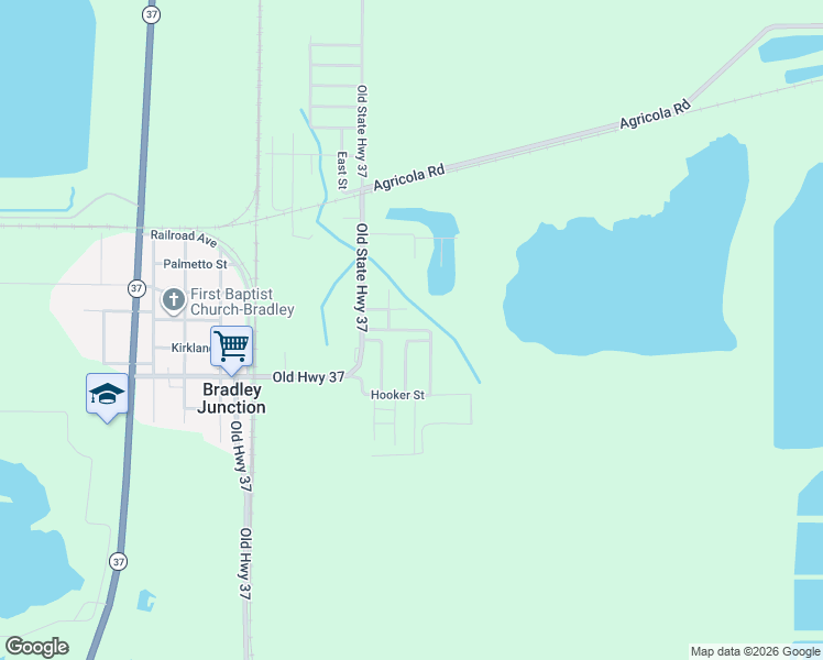 map of restaurants, bars, coffee shops, grocery stores, and more near 186 Kirkland Park Street in Mulberry
