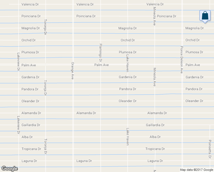 map of restaurants, bars, coffee shops, grocery stores, and more near 620 Pandora Drive in Indian Lake Estates