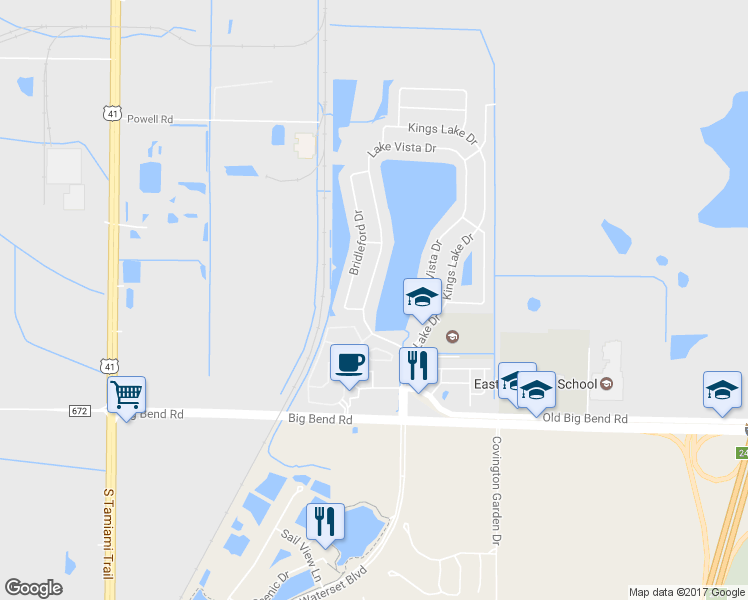 map of restaurants, bars, coffee shops, grocery stores, and more near 12507 Lake Vista Drive in Gibsonton