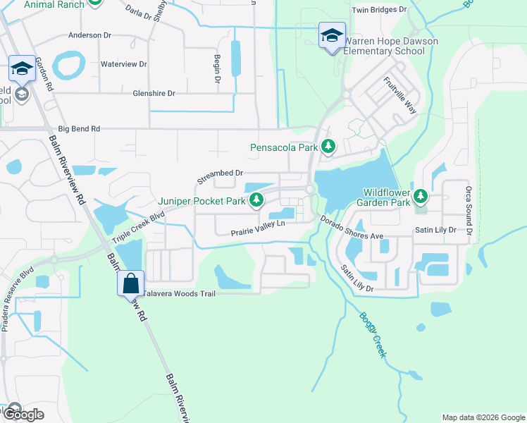 map of restaurants, bars, coffee shops, grocery stores, and more near 12309 Bay Estuary Bend in Riverview
