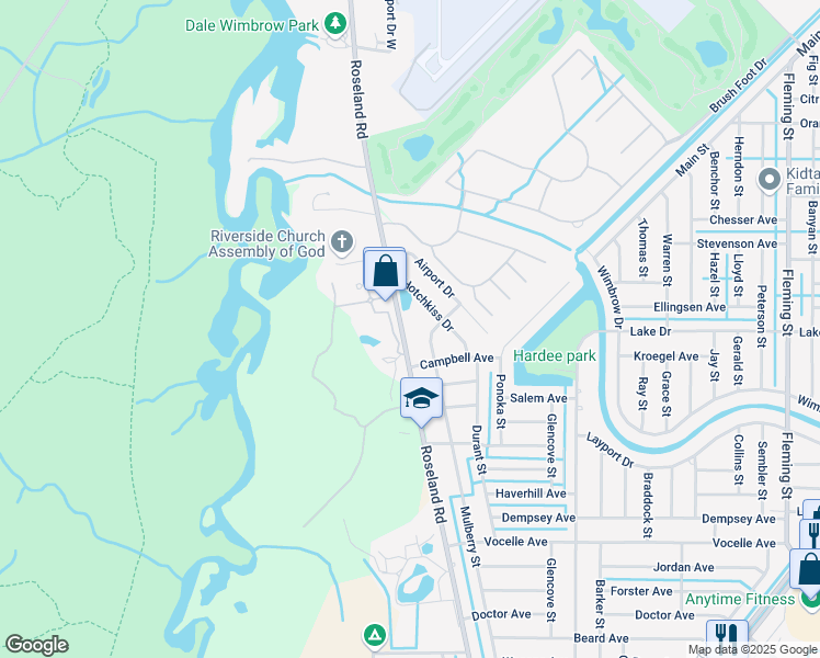 map of restaurants, bars, coffee shops, grocery stores, and more near 11120 Roseland Road in Sebastian